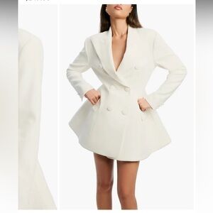 Bardot Janna Long Sleeve Double Breasted Coat Dress